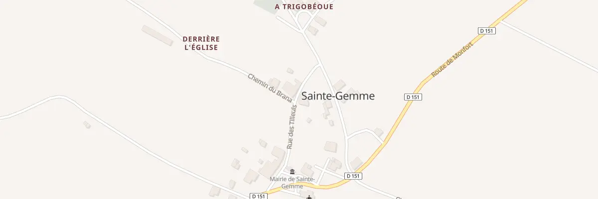Plan du 5058 Au Village à Sainte-Gemme