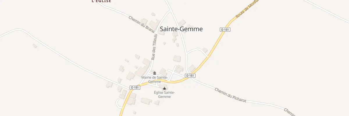 Plan du 5053 Au Village à Sainte-Gemme