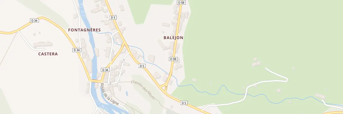 Plan du 105 Côte de Balejon à Aspet