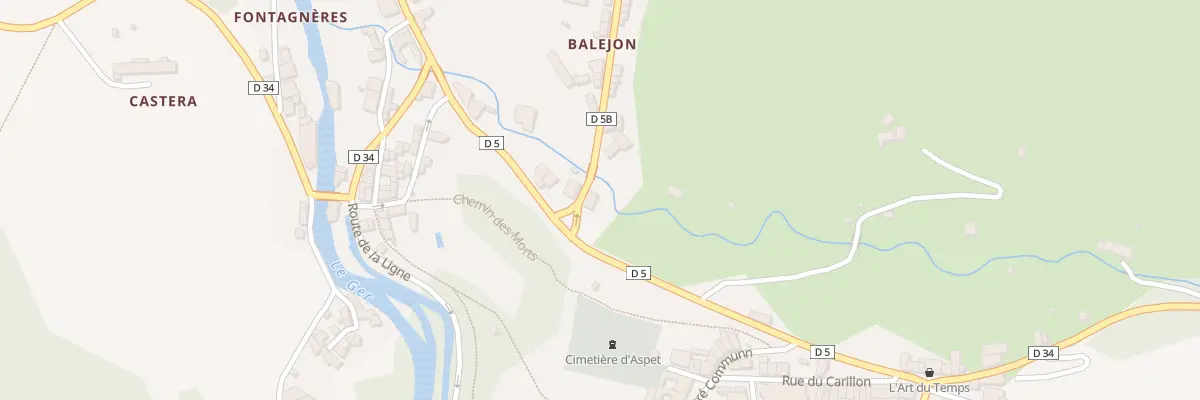 Plan du 28 Côte de Balejon à Aspet