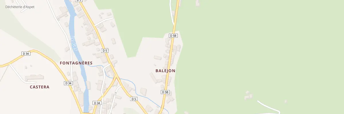 Plan du 206 Côte de Balejon à Aspet