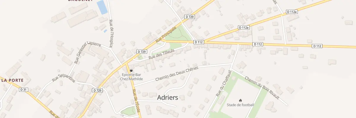 Plan du 12 Rue des Tilleuls à Adriers