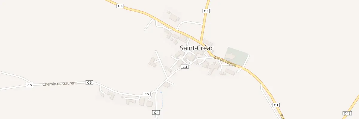 Plan du 5039 Au Village à Saint-Créac