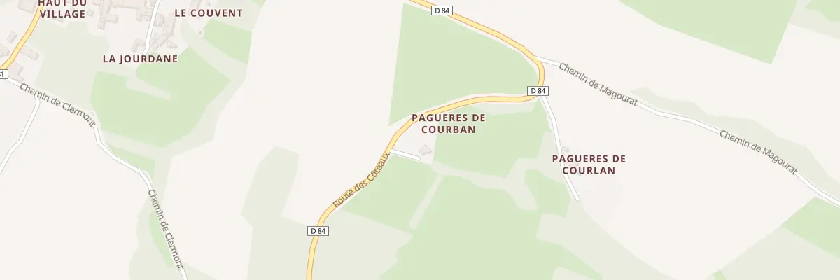 Plan du 45 Pagueres de Courban à Saint-Laurent