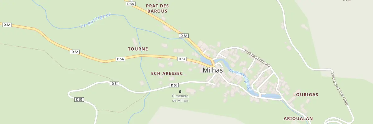 Plan du 1 Ech Aressec à Milhas