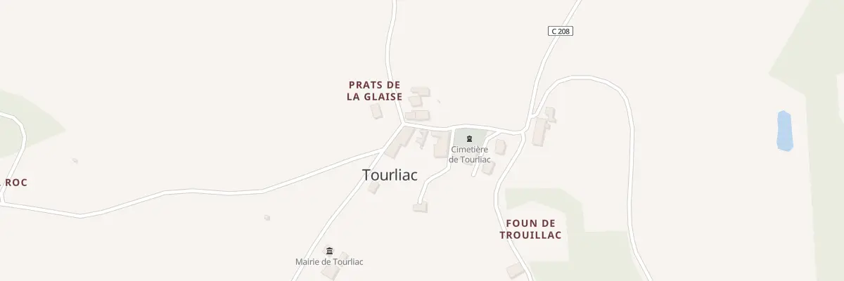 Plan du 73 Le Bourg à Tourliac