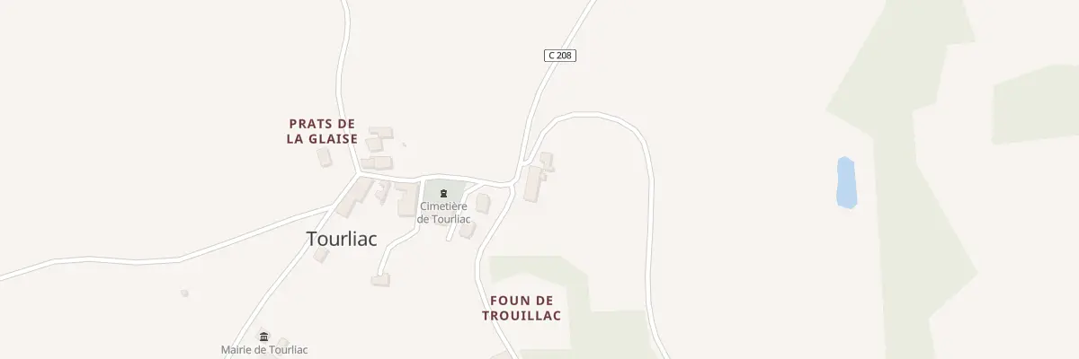 Plan du 16 Foun de Trouillac à Tourliac