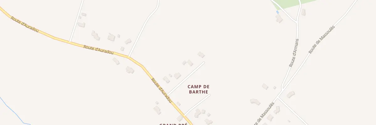Plan du 166 Camp de Barthe à Auradou