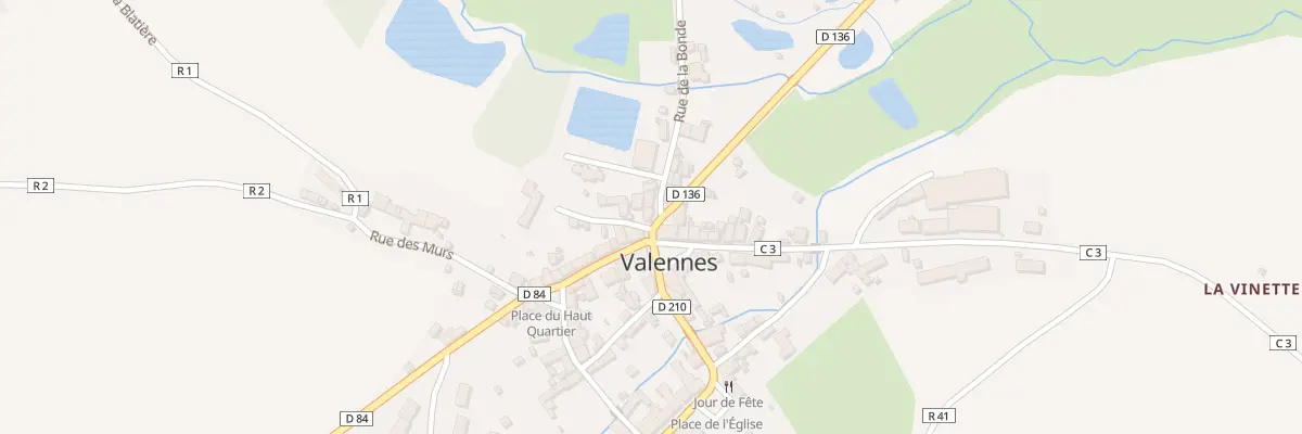 Plan du 1 Rue de la Bonde à Valennes