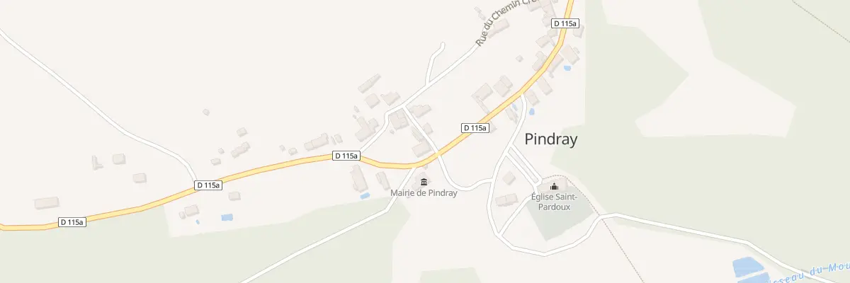 Plan du 1 Rue du Lavoir à Pindray