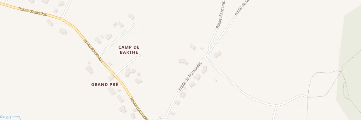 Plan du 5168 Camp de Barthe à Auradou