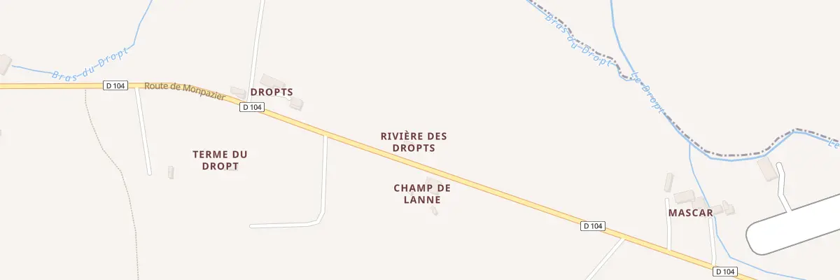 Plan du 64 Riviere des Dropts à Saint-Martin-de-Villeréal