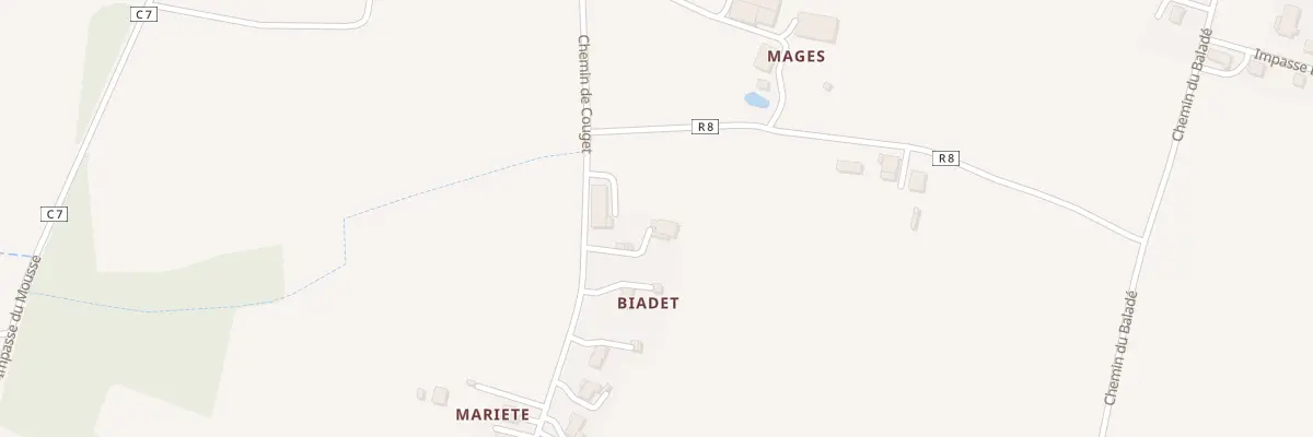 Plan du 551 Che de Couget à Donzac
