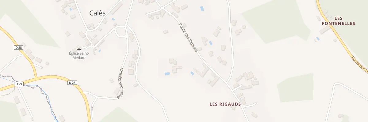 Plan du 678 Rte des Rigauds à Calès
