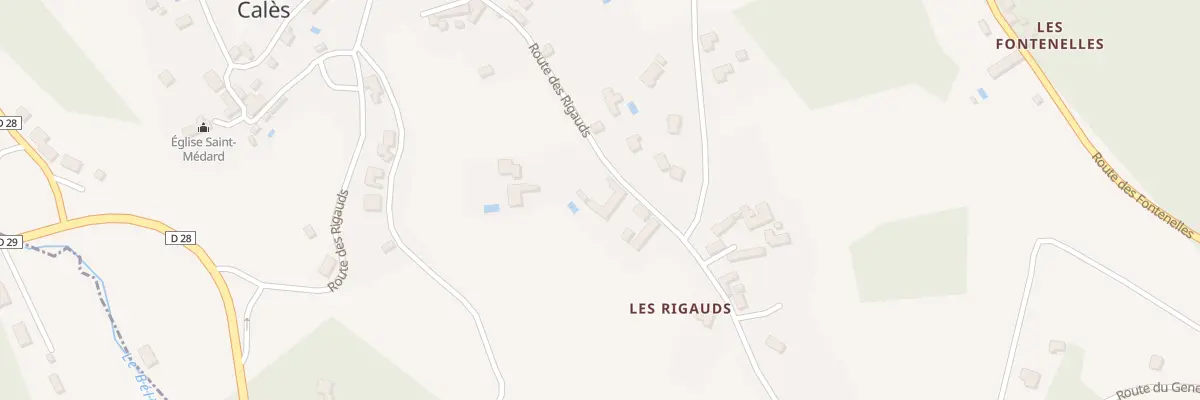 Plan du 696 Rte des Rigauds à Calès