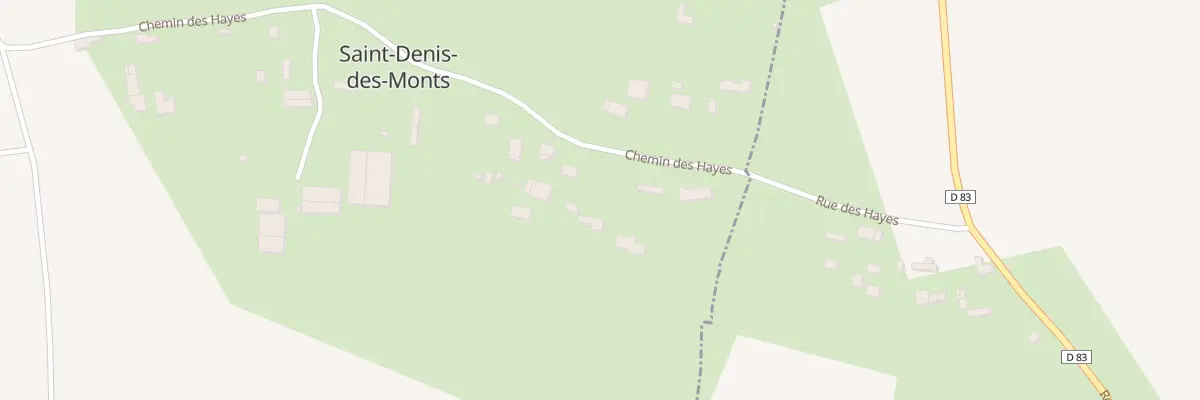 Plan du 105 Che des Hayes à Saint-Denis-des-Monts