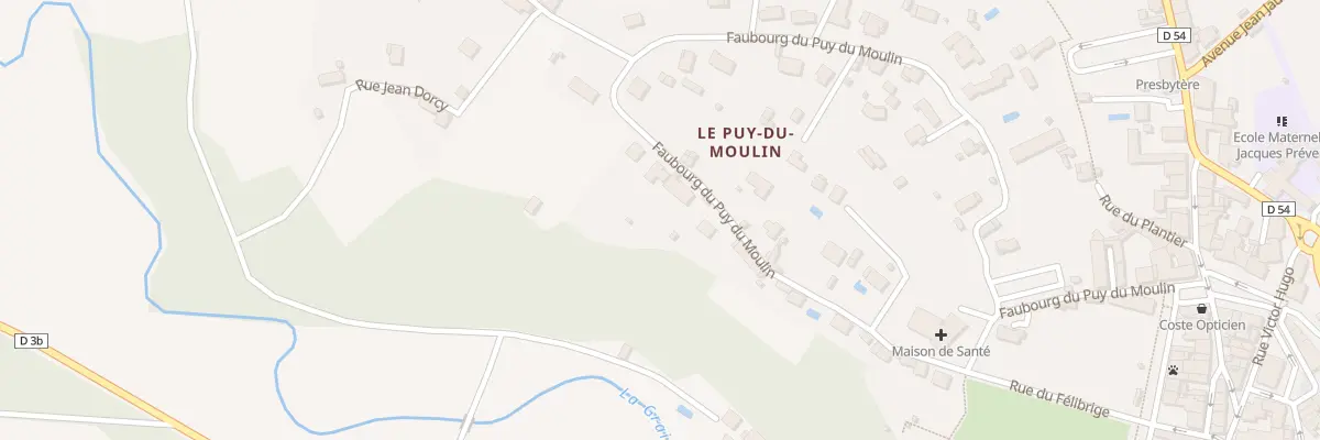 Plan du 54 Fg du Puy du Moulin à Rochechouart