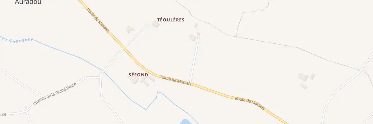 Plan du 579 Rte de Massels à Auradou
