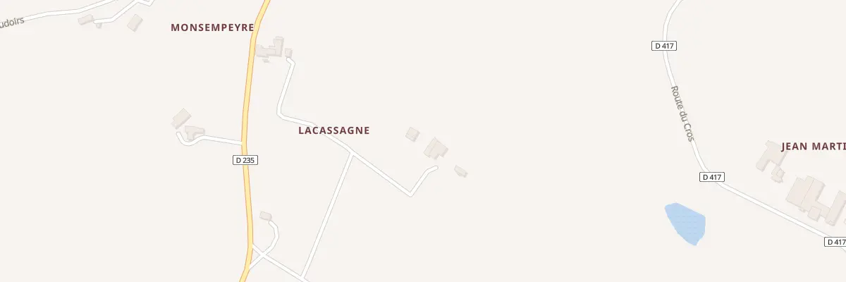 Plan du 394 Che de Lacassagne à Paulhiac