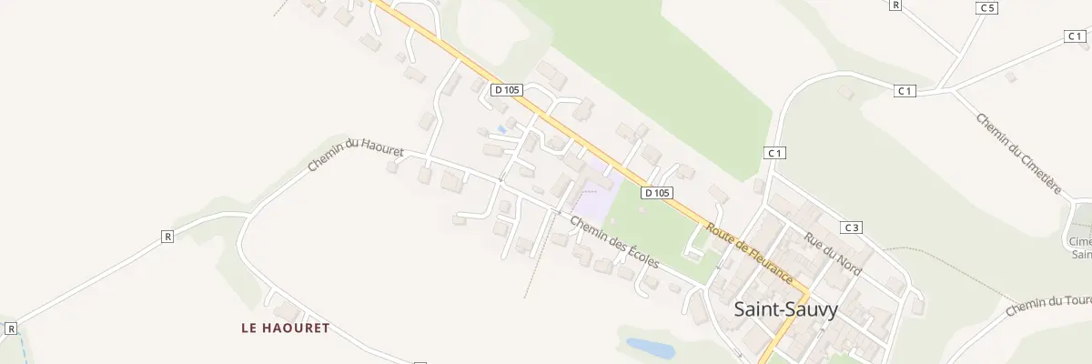 Plan du 5005 Au Village à Saint-Sauvy