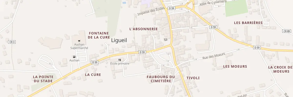 Plan du 1 Av des Martyrs à Ligueil