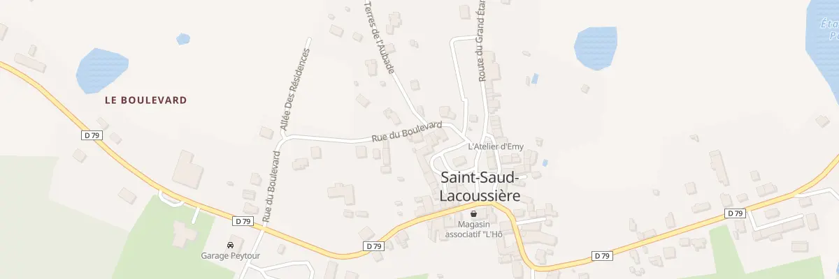 Plan du 3 Rue du Boulevard à Saint-Saud-Lacoussière