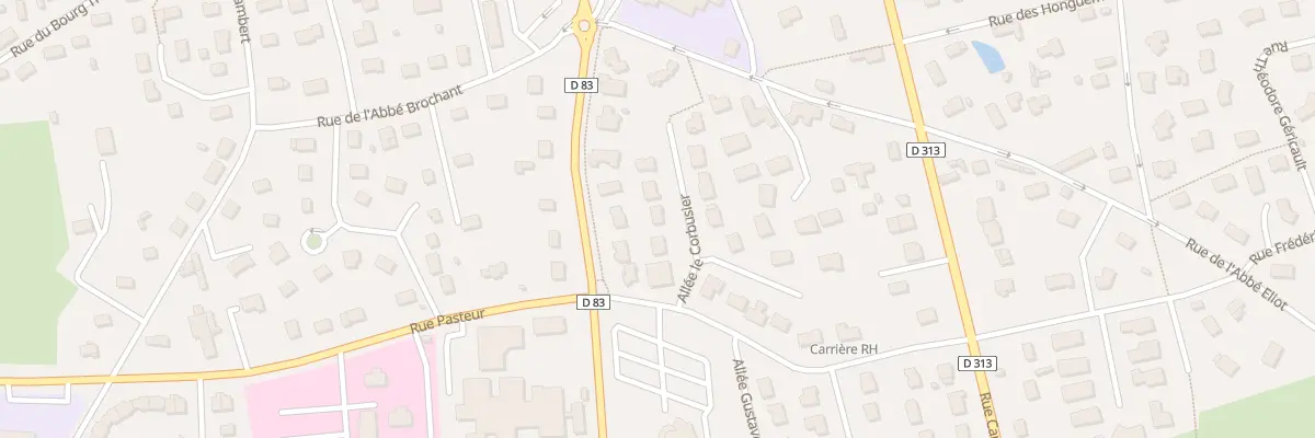Plan du 73 All le Corbusier à Bourg-Achard