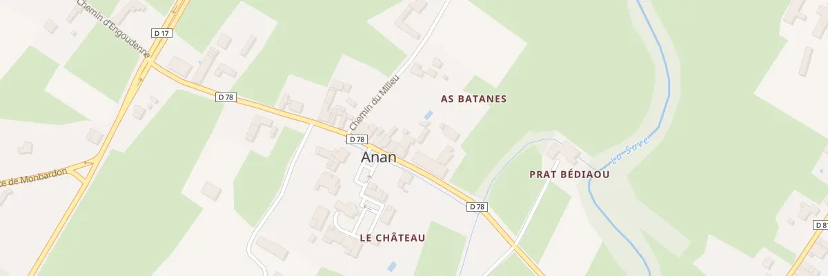 Plan du 343 All des Platanes à Anan