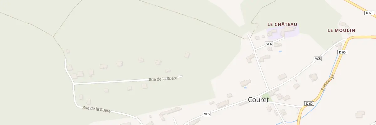 Plan du 90 La Ruere à Couret