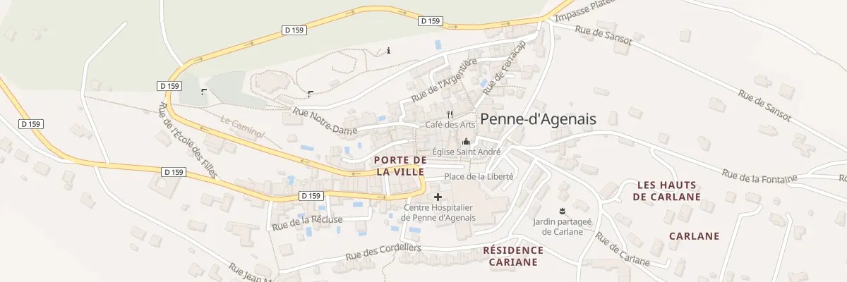 Plan du 13 Rue du 14 Juillet à Penne-d’Agenais