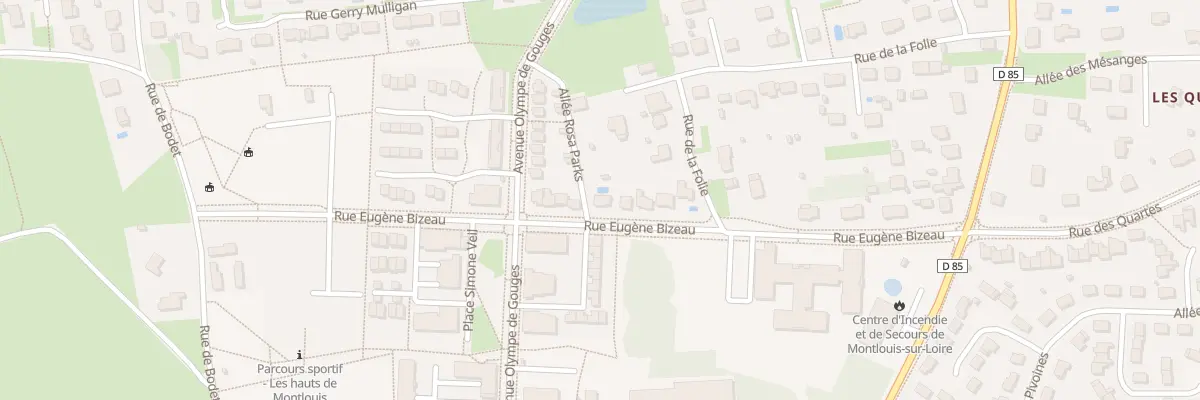 Plan du 18 Rue Eugène Bizeau à Montlouis-sur-Loire