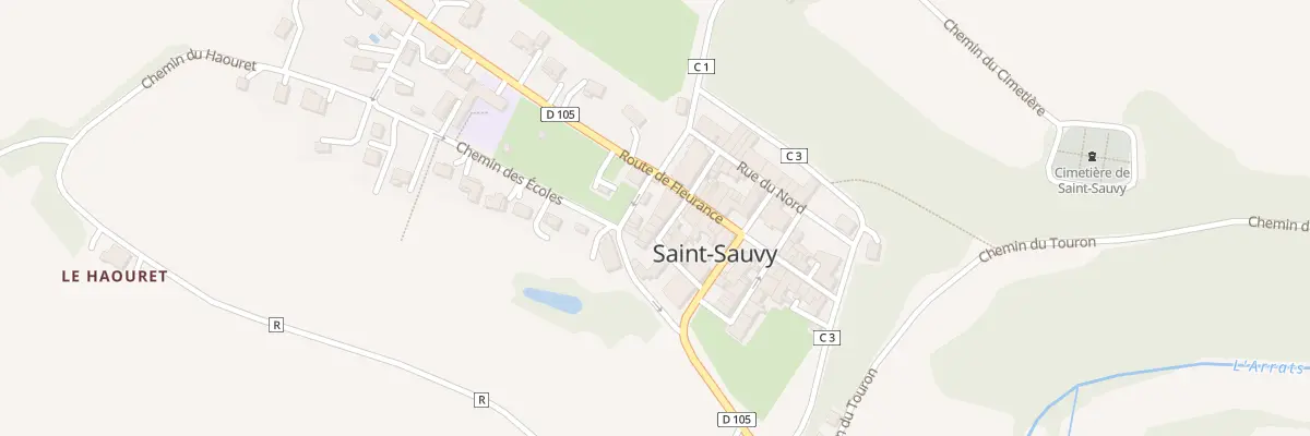 Plan du 5011 Au Village à Saint-Sauvy