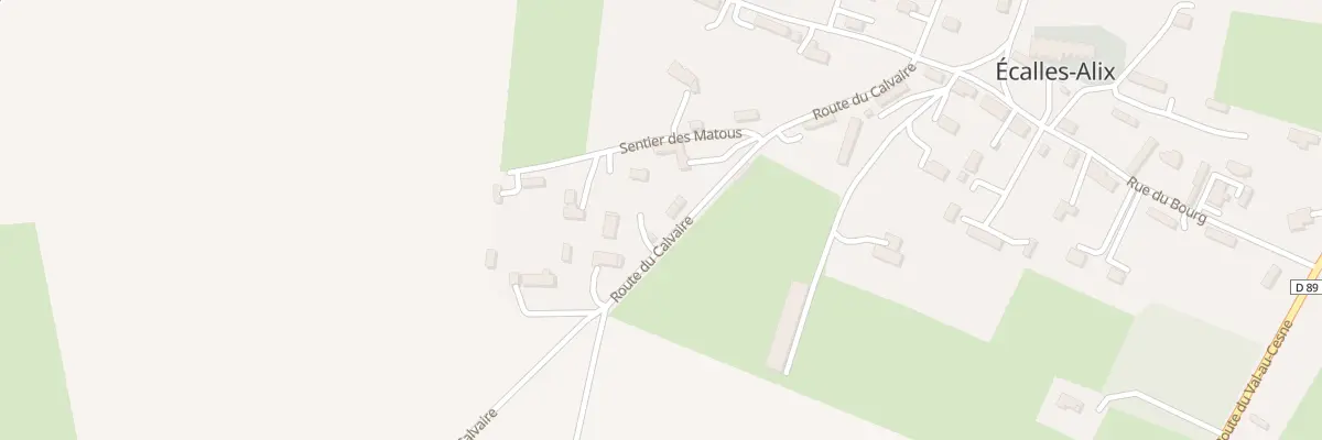 Plan du 234 Rue du Calvaire à Écalles-Alix