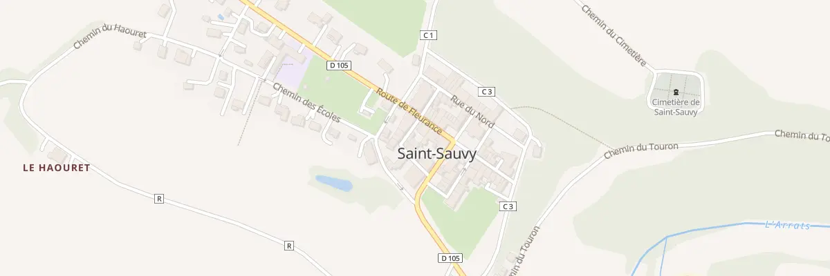 Plan du 5014 Au Village à Saint-Sauvy