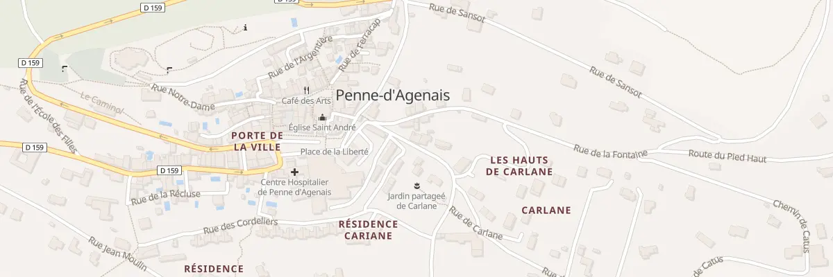 Plan du 1 Rue de Carlane à Penne-d’Agenais