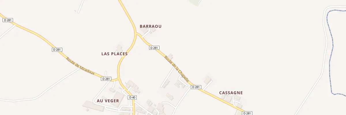 Plan du 15 Rte de la Chapelle à Peyrecave