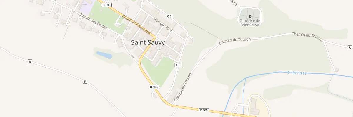 Plan du 5044 Au Village à Saint-Sauvy