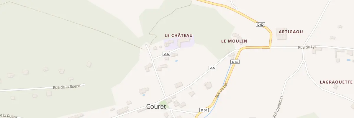 Plan du 5 Rue du Château à Couret