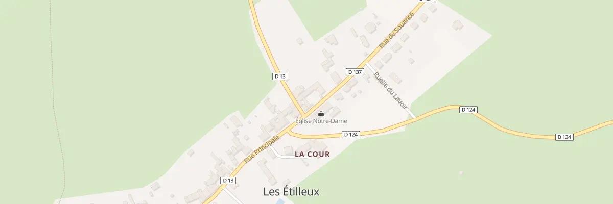 Plan du 22 Rue de Souancé aux Étilleux