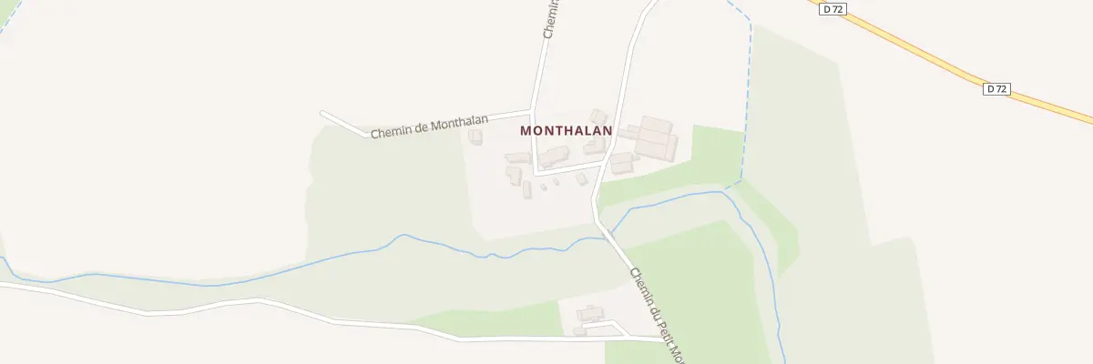 Plan du 2 Chem de Monthalan à Monthodon