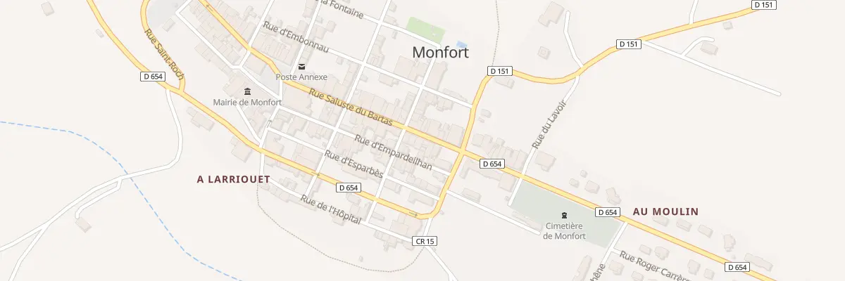 Plan du 22 Rue Salluste du Bartas à Monfort