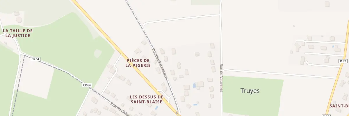 Plan du 16 Rue des Raboteaux à Truyes