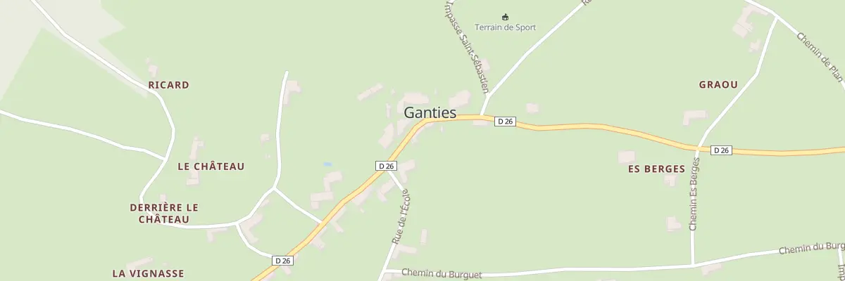 Plan du 43B Rue de la Mairie à Ganties