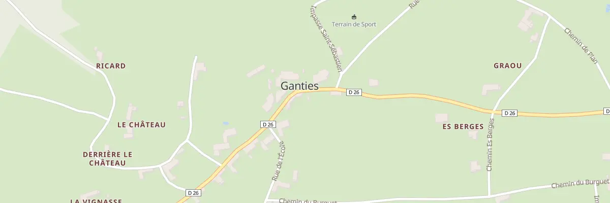 Plan du 43 Rue de la Mairie à Ganties