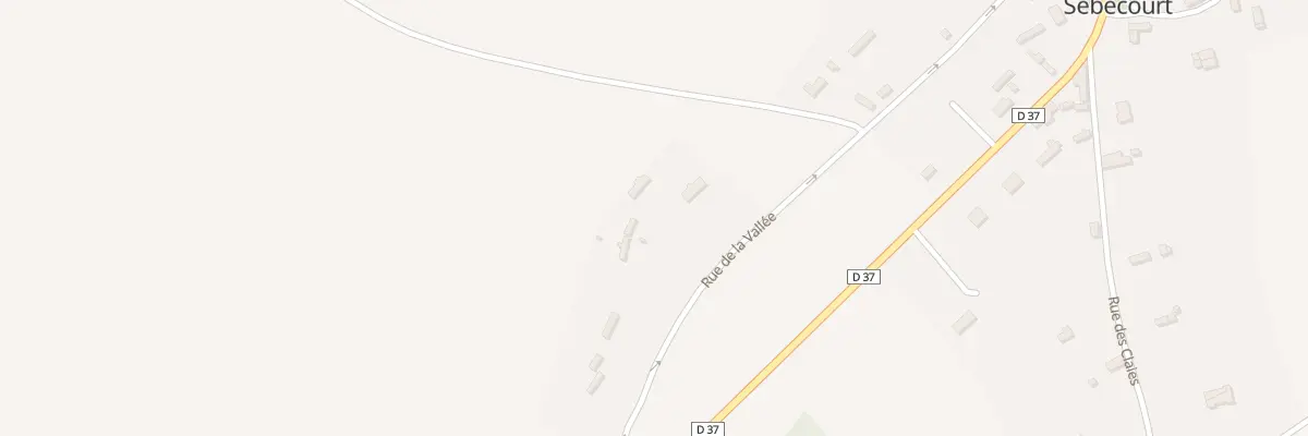 Plan du 8 Rue de la Vallée à Sébécourt