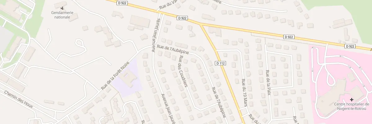 Plan du 1 Rue des Coudriers à Nogent-le-Rotrou