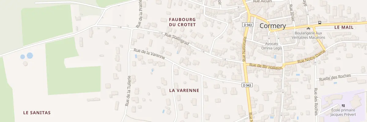 Plan du 20 Rue de la Varenne à Cormery