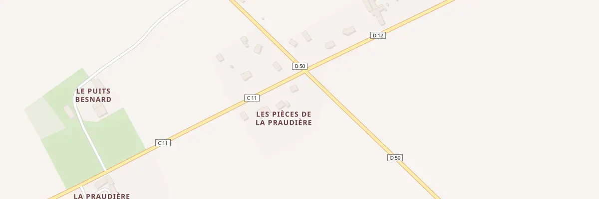 Plan du 1020 Les Pieces de la Praudiere à Ligueil