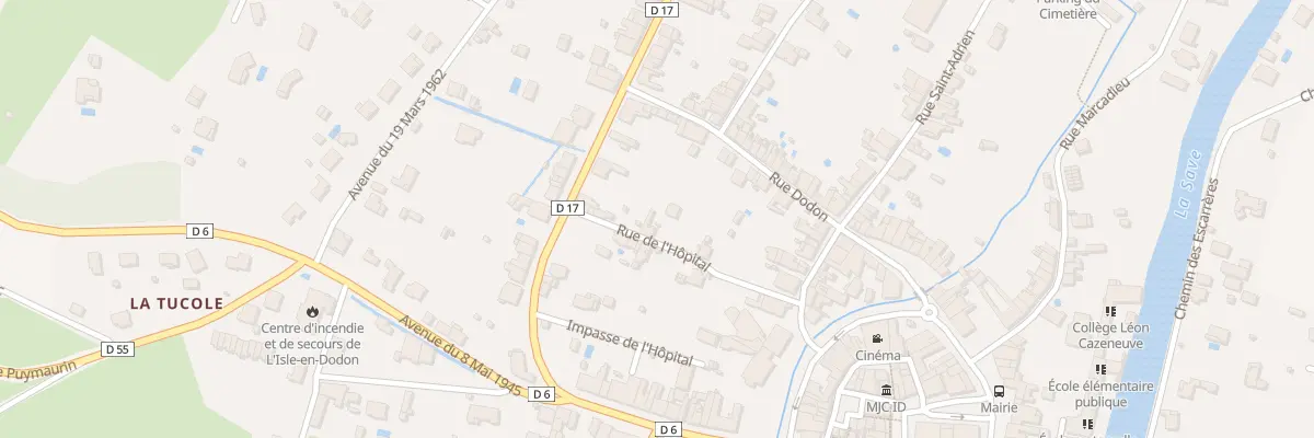 Plan du 6 Rue de l’Hôpital à L’Isle-en-Dodon