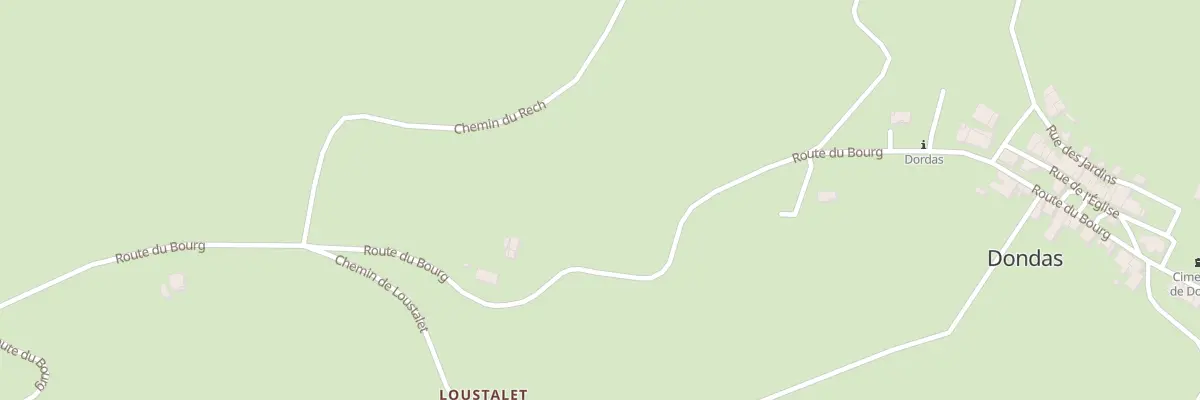 Plan du 5000 Favols à Dondas